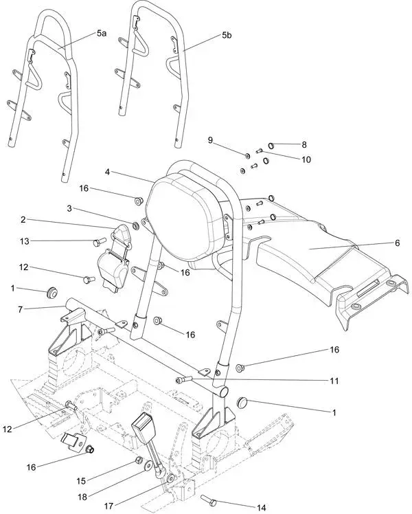 BACK SEAT COVER BRACKET-ROLL B