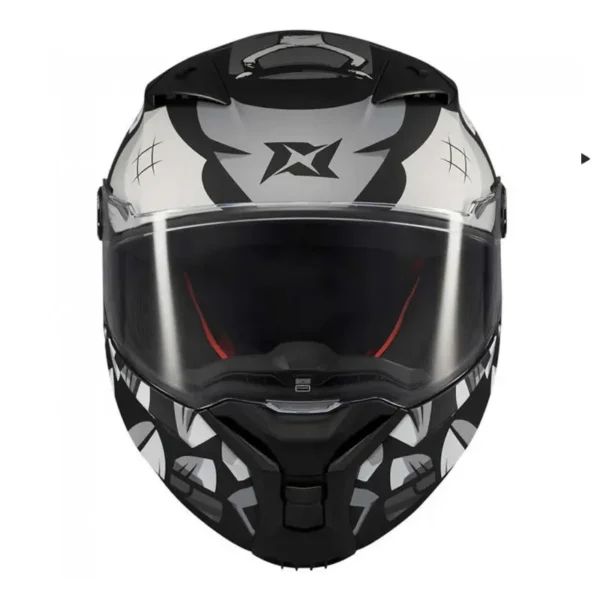 Κράνος Axxis Fenix ECE 22.06 Angry Face B2 Μαύρο Γκρι Ματ