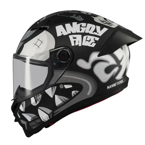 Κράνος Axxis Fenix ECE 22.06 Angry Face B2 Μαύρο Γκρι Ματ