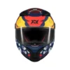 Κράνος Axxis Fenix ECE 22.06 Angry Face C5 Μαύρο Κόκκινο Ματ
