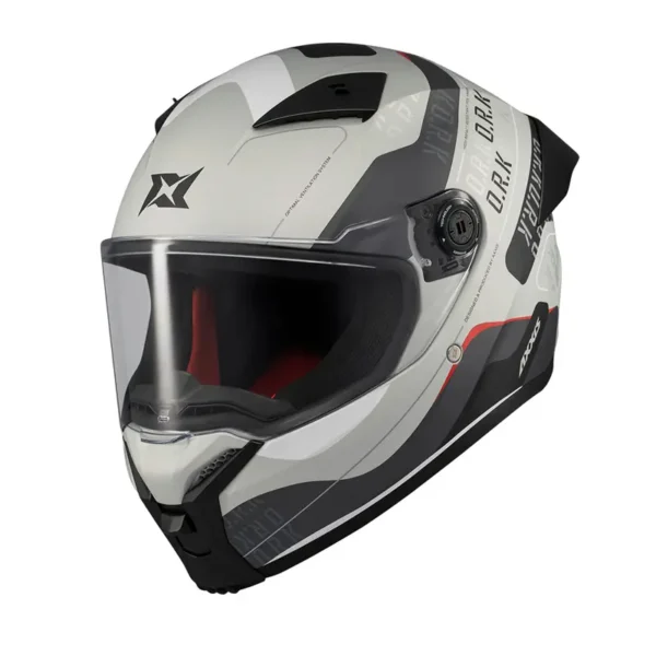 Κράνος Axxis Fenix ECE22.06 ORK C2 Άσπρο Γκρι Γυαλιστερό