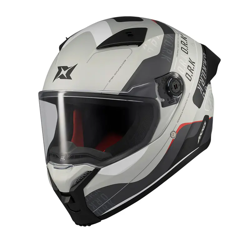 Κράνος Axxis Fenix ECE22.06 ORK C2 Άσπρο Γκρι Γυαλιστερό