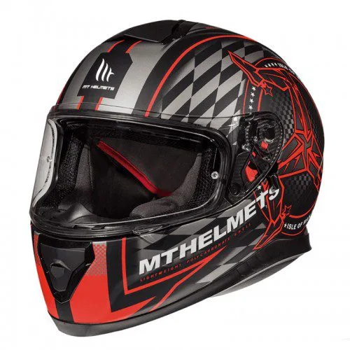 Κράνος MT Thunder 3 SV Isle Of Man B5 Κόκκινο Ματ