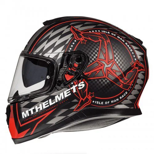 Κράνος MT Thunder 3 SV Isle Of Man B5 Κόκκινο Ματ