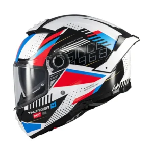 Κράνος MT Thunder 4 SV Luminence A7 άσπρο/κόκκινο/μπλε gloss
