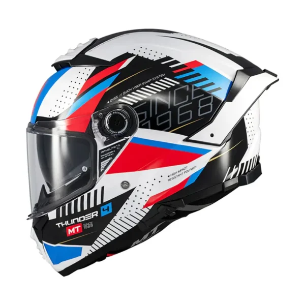 Κράνος MT Thunder 4 SV Luminence A7 άσπρο/κόκκινο/μπλε gloss