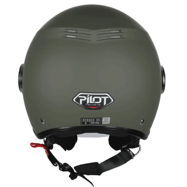 Κράνος Pilot Fazer ECE 22.06 military πράσινο ματ