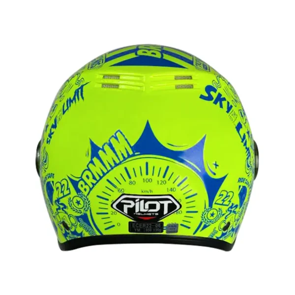 Pilot Fazer Junior Helmet ECE22.06 fluo yellow