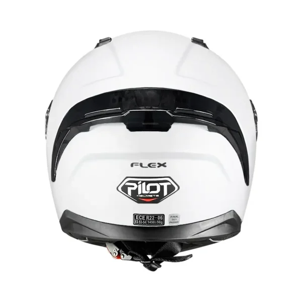 Κράνος Pilot Flex ECE 22.06 Άσπρο Πέρλα Γυαλιστερό - White Pearl Gloss