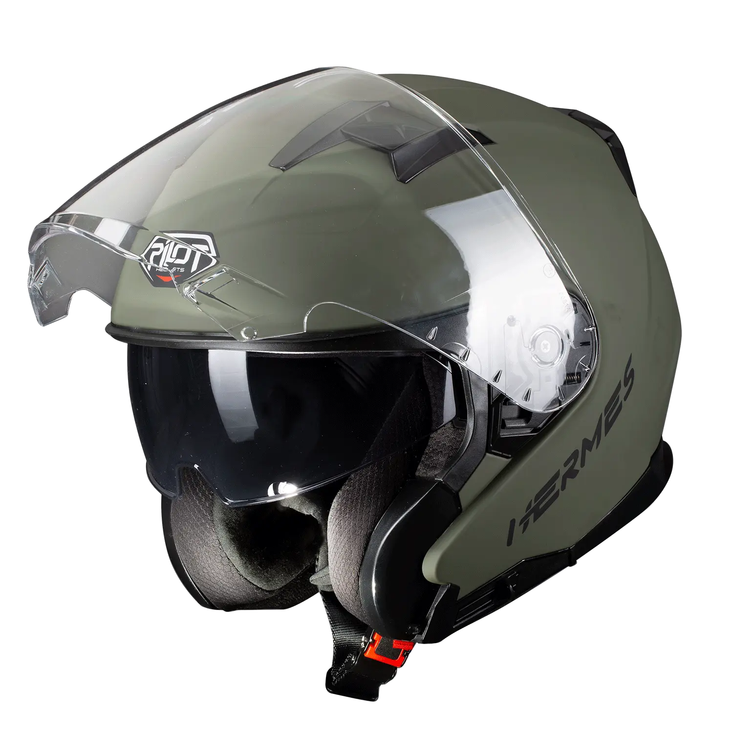 Κράνος Pilot Hermes SV military πράσινο ματ