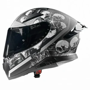 Κράνος Pilot Snake SV Skull Mat   ECE 22.06  + Extra Φυμέ Ζελατίνα