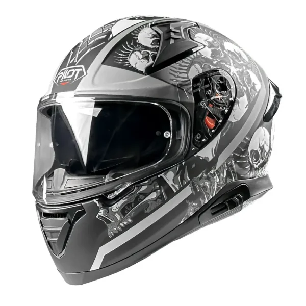 Κράνος Pilot Snake SV Skull Mat   ECE 22.06  + Extra Φυμέ Ζελατίνα