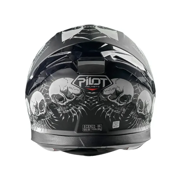 Κράνος Pilot Snake SV Skull Mat   ECE 22.06  + Extra Φυμέ Ζελατίνα