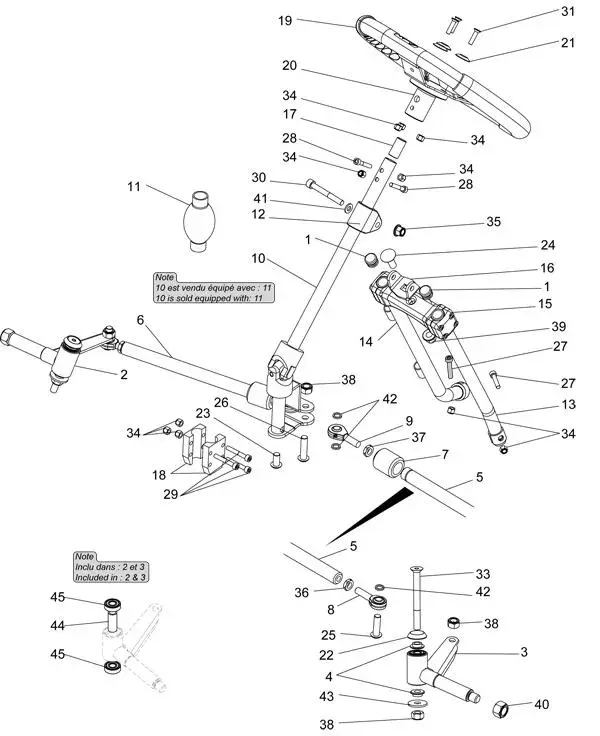 Ψαλίδι Αριστερό - FUN LEFT STUB AXLE 20 BALL 10 (H-7MM)