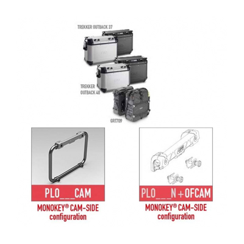 ΒΑΣΕΙΣ ΠΛΑΙΝΩΝ ΒΑΛΙΤΣΩΝ GIVI PLOR8203CAM MOTO GUZZI V85 TT '19