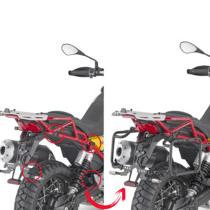 ΒΑΣΕΙΣ ΠΛΑΙΝΩΝ ΒΑΛΙΤΣΩΝ GIVI PLOR8203MK MOTO GUZZI V85 TT '19