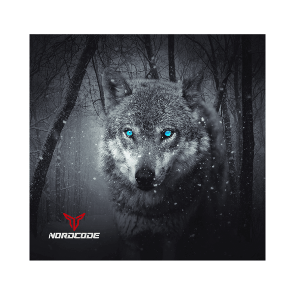 ΦΟΥΛΑΡΙ NORDCODE_ TUBE NECK 12 WOLF ΜΑΥΡΟ / ΓΚΡΙ