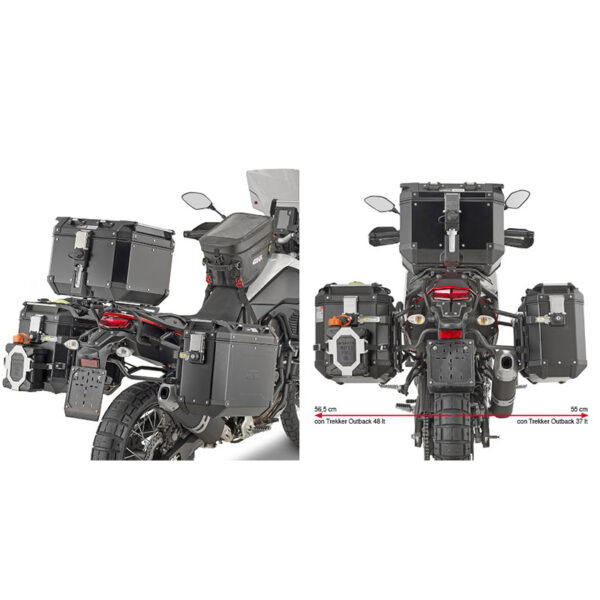 ΒΑΣΕΙΣ ΠΛΑΙΝΩΝ ΒΑΛΙΤΣΩΝ GIVI PLO2145CAM YAMAHA TENERE 700 '19 / TENERE 700 WORLD RAID '22