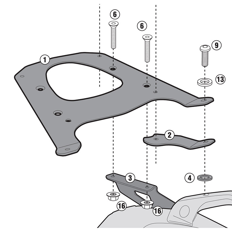 ΣΧΑΡΑ GIVI SR5105M BMW C600 '12-'15 SPORT COLORE NERO