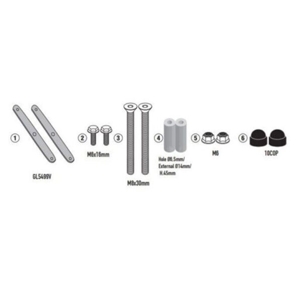 ΚΙΤ ZEΛΑΤΙΝΑΣ D6711KIT ΓΙΑ SR GT 125-200 (22-24) GIVI