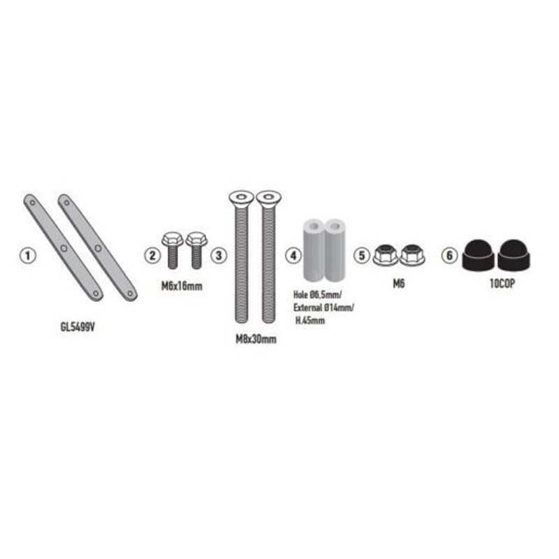 ΚΙΤ ZEΛΑΤΙΝΑΣ D6711KIT ΓΙΑ SR GT 125-200 (22-24) GIVI