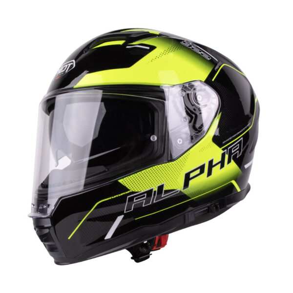 ΚΡΑΝΟΣ PILOT ALPHA SV ΜΑΥΡΟ / FLUO GLOSS + EXTRA VISOR
