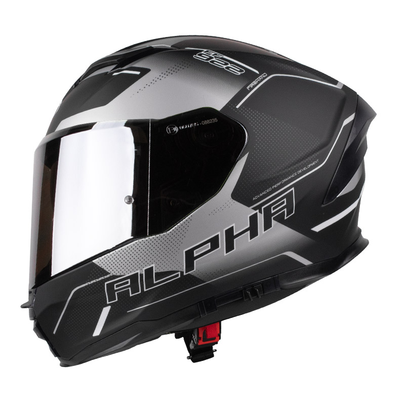 ΚΡΑΝΟΣ PILOT ALPHA SV ΜΑΥΡΟ / ΓΚΡΙ ΜΑΤ + EXTRA VISOR