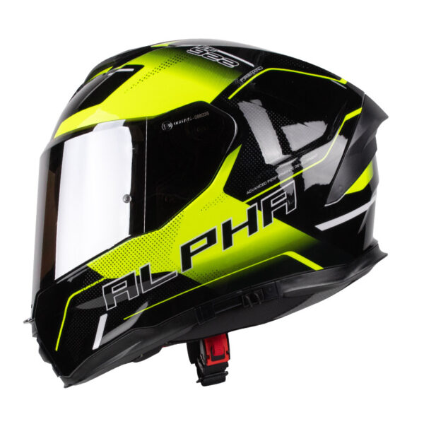 ΚΡΑΝΟΣ PILOT ALPHA SV ΜΑΥΡΟ / FLUO GLOSS + EXTRA VISOR