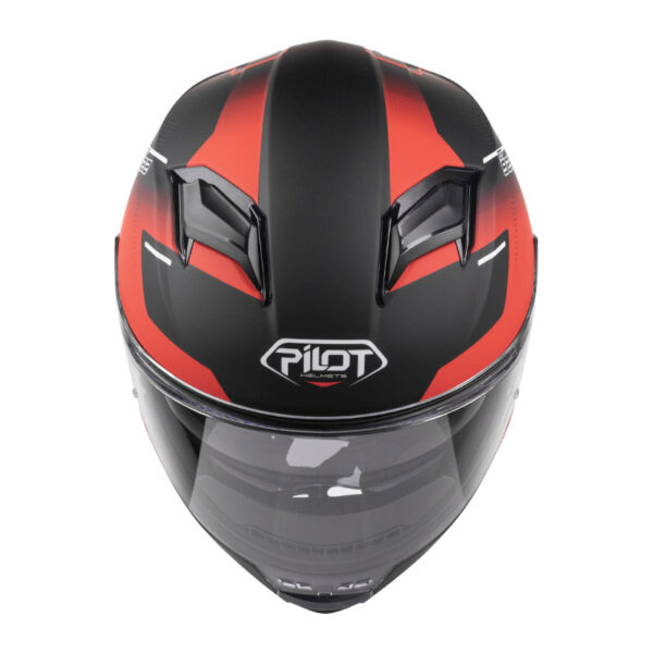 ΚΡΑΝΟΣ PILOT ALPHA SV ΜΑΥΡΟ / ΚΟΚΚΙΝΟ ΜΑΤ + EXTRA VISOR