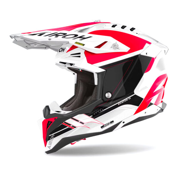 ΚΡΑΝΟΣ AIROH AVIATOR 3 SABER ΚΟΚΚΙΝΟ GLOSS