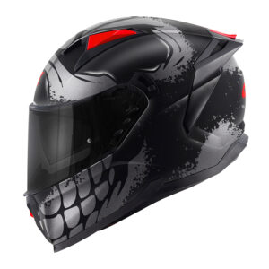 ΚΡΑΝΟΣ GIVI 50.Z SKULL BLC / GRAPHIC TITAN / RED + EXTRA VISOR