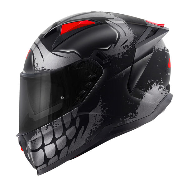 ΚΡΑΝΟΣ GIVI 50.Z SKULL BLC / GRAPHIC TITAN / RED + EXTRA VISOR