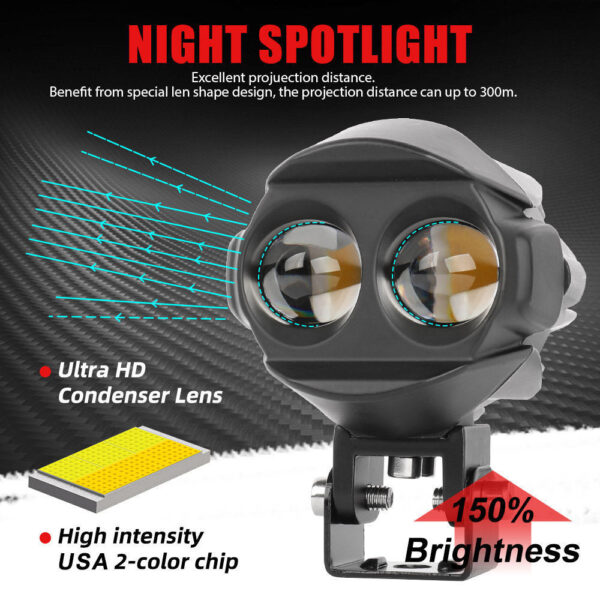 ΠΡΟΒΟΛΑΚΙ ΑΛΟΥΜΙΝΙΟΥ LED DOUBLE COLOR 3000-6200KELVIN 2500 LUMEN