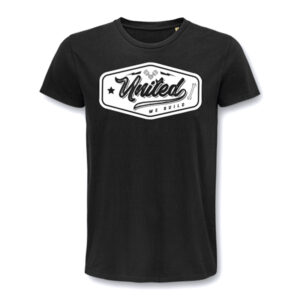 T-SHIRT TWO WHEELS ONLY UNITED ΜΑΥΡΟ