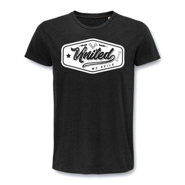 T-SHIRT TWO WHEELS ONLY UNITED ΜΑΥΡΟ