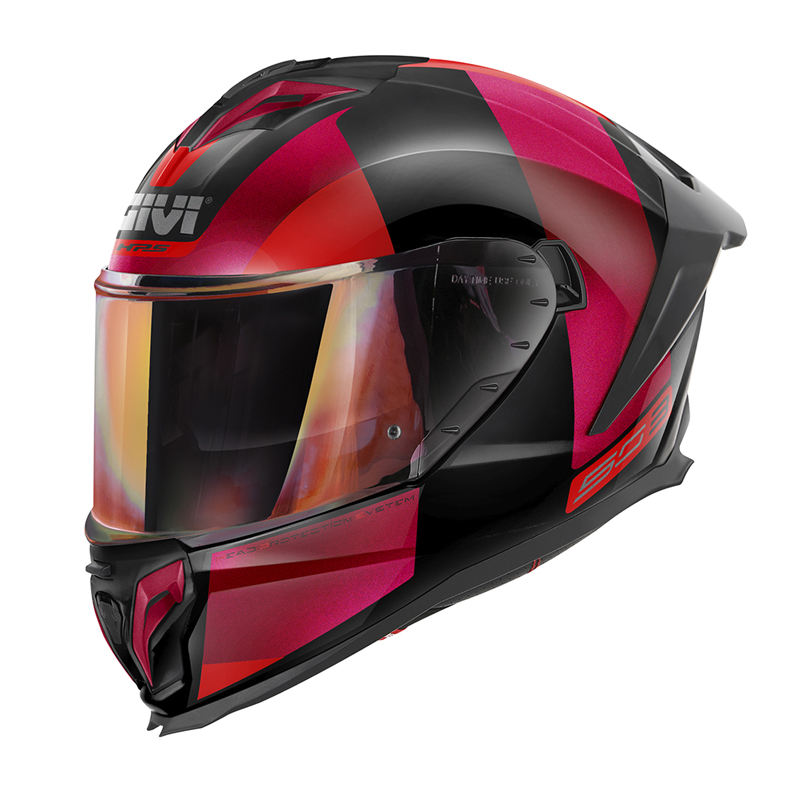 ΚΡΑΝΟΣ GIVI H50.3 VISION BLACK / BORDEAUX / RED (PINLOCK INCLUDED)