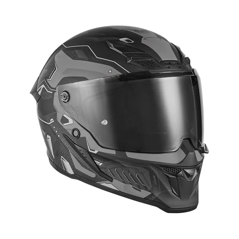 ΚΡΑΝΟΣ NOX GOLIATH BERSERCK ΓΚΡΙ / ΜΑΥΡΟ ΜΑΤ + EXTRA VISOR