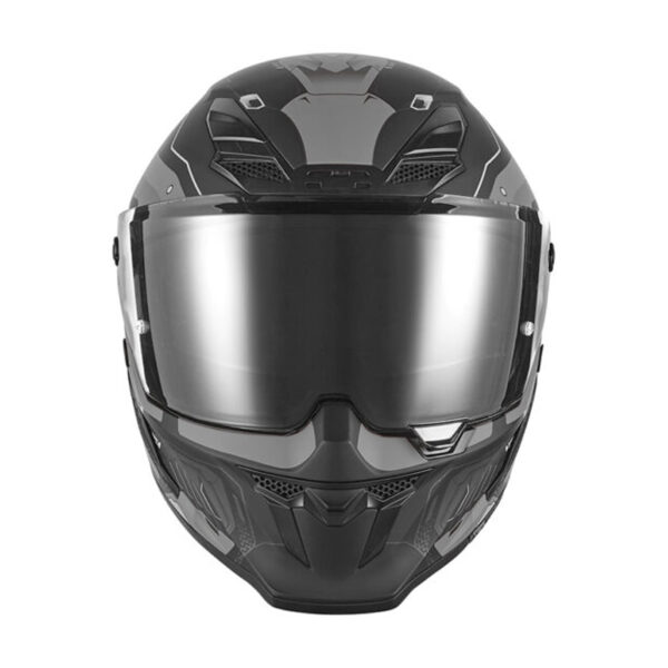 ΚΡΑΝΟΣ NOX GOLIATH BERSERCK ΓΚΡΙ / ΜΑΥΡΟ ΜΑΤ + EXTRA VISOR