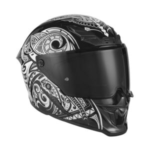 ΚΡΑΝΟΣ NOX GOLIATH MAORI ΑΣΠΡΟ / ΜΑΥΡΟ + EXTRA VISOR