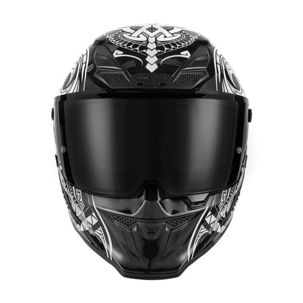 ΚΡΑΝΟΣ NOX GOLIATH MAORI ΑΣΠΡΟ / ΜΑΥΡΟ + EXTRA VISOR