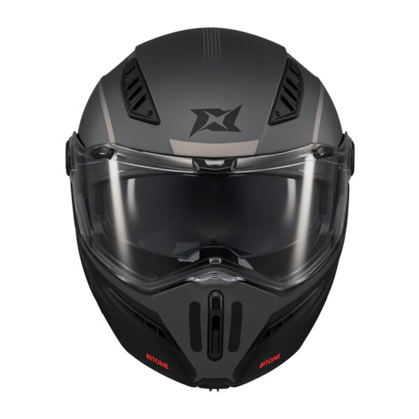 ΚΡΑΝΟΣ AXXIS GHOSTFIGHTER BITONE C12 ΜΑΥΡΟ / ΓΚΡΙ MATT