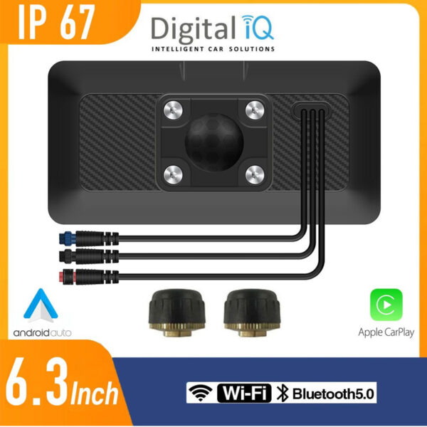 ΟΘΟΝΗ ΠΛΟΗΓΗΣΗΣ DIGITAL IQ 6,3" ΜΕ TPMS ΑΔΙΑΒΡΟΧΗ IPX7 APPLE CARPLAY, ANDROID AUTO