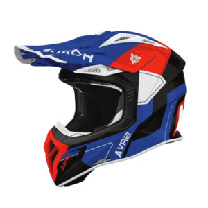 ΚΡΑΝΟΣ AIROH AVIATOR ACE 2 SHIELD ΜΠΛΕ / ΚΟΚΚΙΝΟ GLOSS