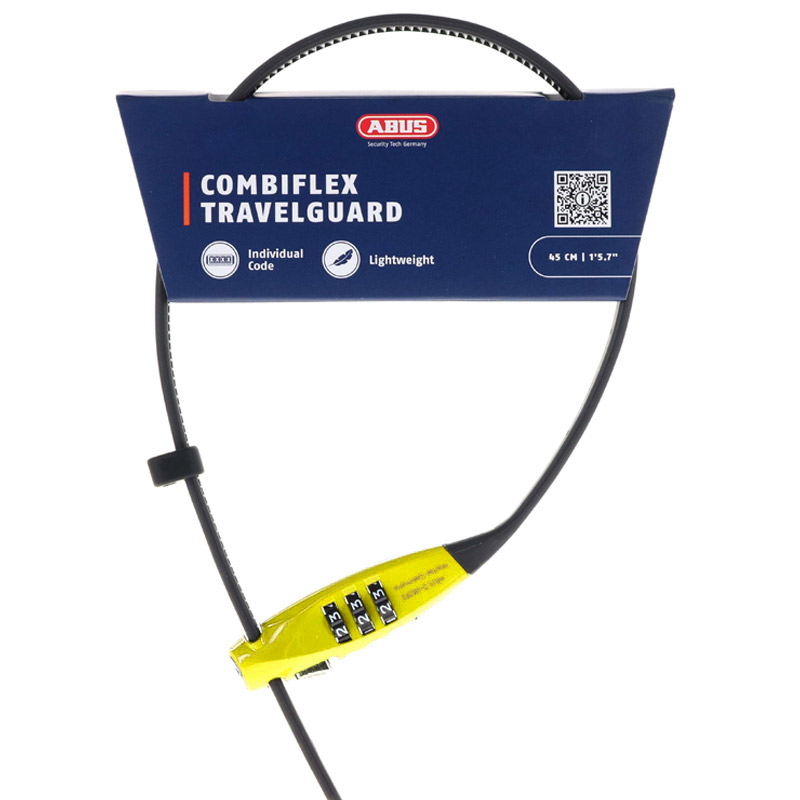 MINI ΣΥΡΜΑΤΟΣΧΟΙΝΟ ABUS COMBIFLEX TRAVELGUARD ΚΙΤΡΙΝΟ