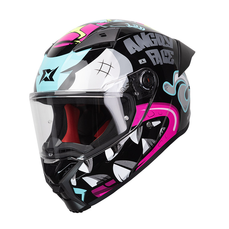 ΚΡΑΝΟΣ AXXIS FENIX ANGRY FACE B8 ΜΑΥΡΟ / ΜΠΛΕ / ΡΟΖ GLOSS