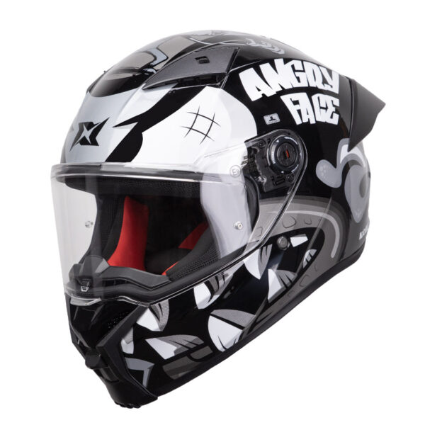 ΚΡΑΝΟΣ AXXIS FENIX ANGRY FACE B2 ΜΑΥΡΟ / ΓΚΡΙ GLOSS