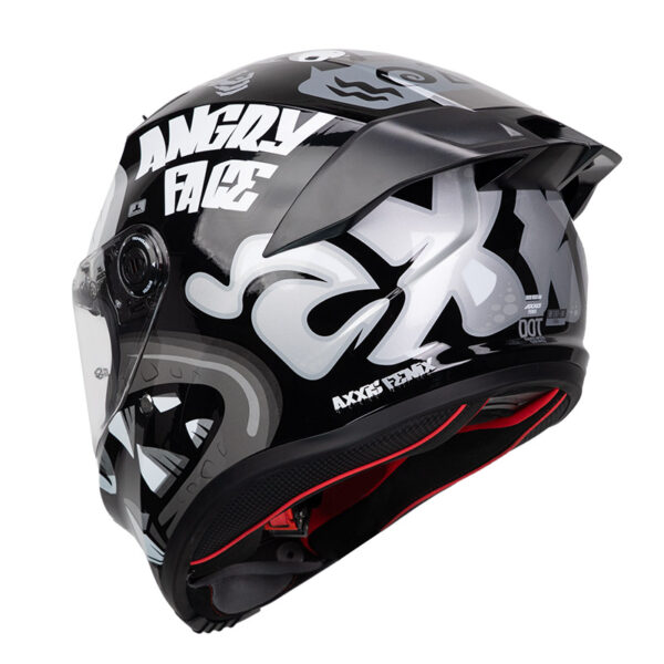 ΚΡΑΝΟΣ AXXIS FENIX ANGRY FACE B2 ΜΑΥΡΟ / ΓΚΡΙ GLOSS