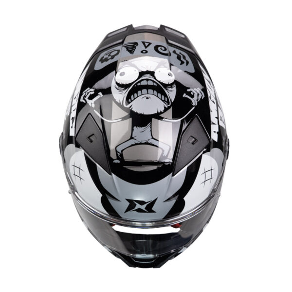 ΚΡΑΝΟΣ AXXIS FENIX ANGRY FACE B2 ΜΑΥΡΟ / ΓΚΡΙ GLOSS