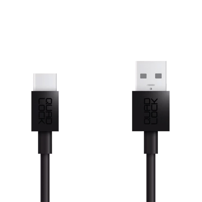 ΚΑΛΩΔΙΟ ΦΟΡΤΙΣΗΣ QUAD LOCK USB-A TO USB-C 20CM (ΜΑΥΡΟ)