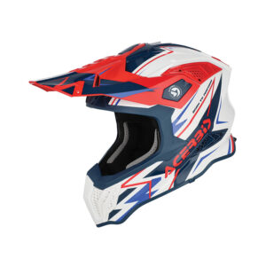 ΚΡΑΝΟΣ ACERBIS AIRSTRIKE-X FIBERGLASS ECE 22.06 26905.034 ΑΣΠΡΟ / ΜΠΛΕ / ΚΟΚΚΙΝΟ
